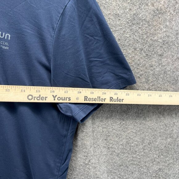 Sunrun Shirt Mens Small Navy Blue Solar Tee Short Sleeve Stretch Knit Athletic - Picture 5 of 10